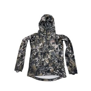 Sitka Kids Camo Quarter Zip Fleece Hoodie Hunting Outdoor Youth Medium